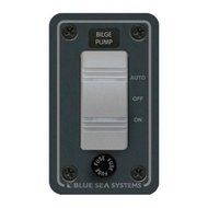 BLUE SEA SYSTEMS Bilge Pump Switch Panel, MFG# 8263, With one illuminated Contura momentary-on...