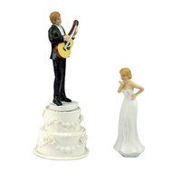 GSPORT Wedding Cake Toppers Bride and Groom Resin Dolls Wedding Decoration 20 pieces Design (K) N34