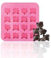 Siliconezone My Animals Collection 6.9" Non-Stick Silicone Panda Chocolate Mold, Green N15
