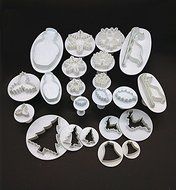 HomeyHouse&reg; 22 Pieces Fondant Cake Cookie Plunger Cutter Sugarcraft Snow Flower Christmas Tree Leaf Shape Decorating... N2
