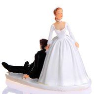 GSPORT Wedding Cake Toppers Bride and Groom Resin Dolls Wedding Decoration 20 pieces Design (K) N37