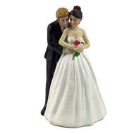 GSPORT Wedding Cake Toppers Bride and Groom Resin Dolls Wedding Decoration 20 pieces Design (K) N38