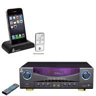 Pyle Stereo Receiver and iPod Dock Package - PT570AU 5.1 channel 350 Watts Build-In AM/FM Radio /USB/SD card Amplifier...