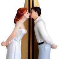 GSPORT Wedding Cake Toppers Bride and Groom Resin Dolls Wedding Decoration 20 pieces Design (K) N43