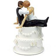 GSPORT Wedding Cake Toppers Bride and Groom Resin Dolls Wedding Decoration 20 pieces Design (K) N44
