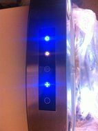 30" Glass Island Mount Range Hood with 870 CFM Dishwasher Safe 6" Round Duct Vent Six Layer Grease Filters Electronic... N2