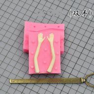 CHENGYIDA 1 Set Silicone Doll Hands Mold - Scaled for Polymer Clay Dolls N6