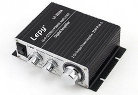 LEPY LP-2020A Digital Mini Hi-Fi Audio Stereo Home Car Amplifier With Power Adapter Black N2