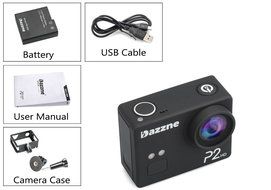 Dazzne P2 Sports Action Camera - 2 Inch TFT Screen, 130 Degree Wide Angle Lens, 1080P, 1/3 inch CMOS Sensor, 12MP