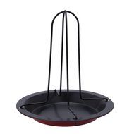 Non-Stick Upright Vertical Chicken Roasting Poultry BBQ Roaster Tray Rack Bowl Pan Baking Dish N2