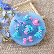 Anyana Bride &amp; Flower &amp; Bowknot &amp; Dress &amp; Hat Silicone Fondant Mold Cake Decorating Pastry Gum Pastry Tool Kitchen... N3