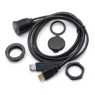 Rerii 2 Meters 6 Feet Length USB &amp; HDMI AUX Extension Panel Flush Mount For Car, Boat and Motorcycle, One Year... N2