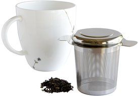 Simple Modern Tea Infuser 304 Stainless Steel Extra-Fine Brew-in-Mug Tea Strainer with Silicone Lined Lid - Best... N4