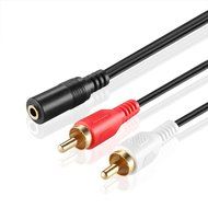 TNP 3.5mm to RCA Stereo Audio Cable Adapter (1.5FT) - 3.5mm Female to Stereo RCA Male Bi-Directional AUX Auxiliary...