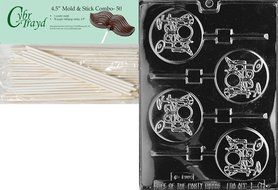 Cybrtrayd J071 Drum Lolly Jobs Chocolate Candy Mold N7