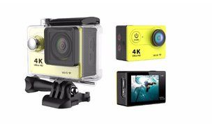 ANNG Sports Action Camera H9 Ultra 4K with wifi underwater Waterproof CAM 170 degree View Angle （yellow） N2