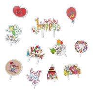 Yunko 24 Pcs Cute Decorative Cupcake Muffin Toppers Wild Animals Zoo Zebra Lion Tiger Elephant Giraffe Baby Shower... N41