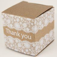 Made in USA - 2 Inch Cube Favor Box (2&quot;x2&quot;x2&quot; 100 Boxes) Wedding Favor, Birthday Favor, Baby Shower Favor, Bridal... N23