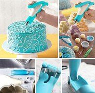 Autek 6pcs Alphabet Number Letter Fondant Cake Frill Edge Sugarcraft Cutter Mold Tool(3DMold-75) N5