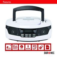 Duronic RCD99W White CD Player 4-way speaker Boombox with Clock, Radio, Flash memory and SD card MP3 Playback,... N7
