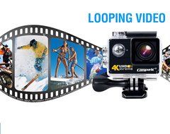 Campark 4K WiFi Ultra HD Waterproof Sports Action Camera,RF Wrist Remote Control,Time Lapse,Burst Photo,Independent... N7