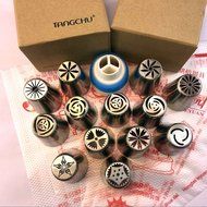 TANGCHU Russian Piping Tips 28PCS/SET Stainless Steel Large Size Icing Syringe Set Ball Nozzles DIY Coupler Nozzle... N9