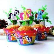 Yunko 24 Pcs Cute Decorative Cupcake Muffin Toppers Wild Animals Zoo Zebra Lion Tiger Elephant Giraffe Baby Shower... N47