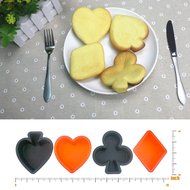 Cupcake Mold,Silicone Bakeware Set,Silivo 4 Pack Baking Set Poker Shaped 3.15"*4.15"*1" Deep Non-stick Silicone...