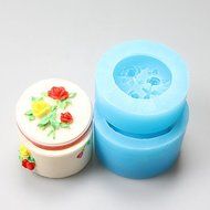 Y&amp;XL&amp;H Round Rose Box Soft Clay Resin Jewelry Box Chocolate Silicone Molds,Decoration Tools Bakeware N3