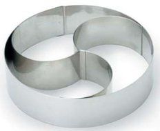 Cake / Mousse Ring, St. Steel: Tri-Color, 7" Diameter x 1-1/2" High