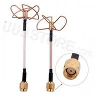 FPV RC 5.8G 5.8Ghz 200mw Wireless AV TS351 Transmitter and RC305 Receiver with clover antenna for RC MultiCopter... N2