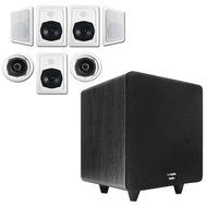 Acoustic Audio HT-57 In-Wall/Ceiling 7.1 Home Theater Speakers and 15&quot; Powered Sub HT-57-CS15B
