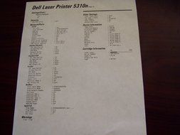 Dell 5310n Printer W/Toner, Network, &amp; Prints P.C. 61,013 N6