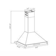 AKDY 30" Wall Mount Stainless Steel LED Touch Control Panel Kitchen Vent Range Hood Powerful Cooking Fan Baffle... N8