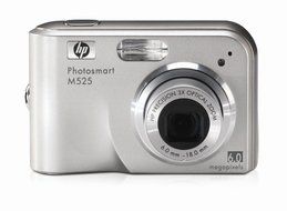 HP PhotoSmart M525 - Digital camera - compact - 6.0 Mpix - optical zoom: 3 x - supported memory: SD