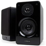Micca Club 3 Bookshelf Speakers with 3.5-Inch Carbon Fiber Woofer and Silk Dome Tweeter, Black N4