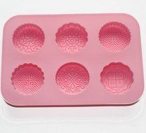 DD-life 6-cavity Round Mooncake Chocolate Muffin Cupcake Soap Silicone Mold Pan Tray N2
