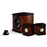HiVi Swans - M20W - Powered 2.1 Living Room Speakers - Full Rosewood cabinet N7