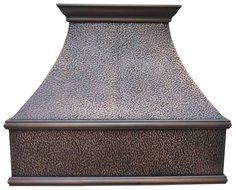 Copper Best H7 362130H Copper Range Hood with Hammered Exterior and Antique Finish N3