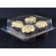 Clear Jumbo Cupcake Boxes Holds 4 jumbo Cupcake muffins each - 11 boxes