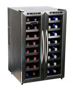 Wine Cooler Dual Zone Whynter 32 Bottle Thermoelectric Cooling System Freestanding Cellar Storage Removable Scalloped...