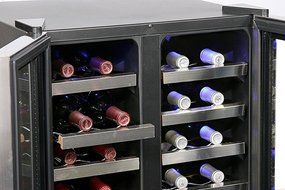 Wine Cooler Dual Zone Whynter 32 Bottle Thermoelectric Cooling System Freestanding Cellar Storage Removable Scalloped... N2
