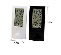 Surborder Shop Digital Alarm Clock Battery Operated with Large Display (Black) N3