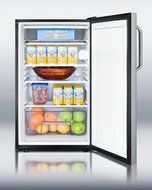 Summit CM421BL7CSS: Commercially listed 20" wide built-in refrigerator-freezer in complete stainless steel with... N2