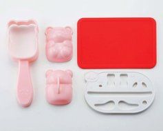 CuteZCute Fun Rice Mold Onigiri Shaper and Dry Roasted Seaweed Cutter Set, Baby Panda