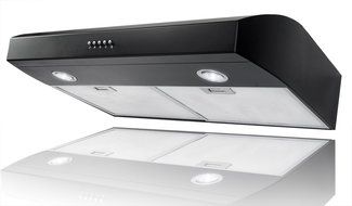 FIREBIRD New 30-Inch 3-Speed Stainless Steel Under Cabinet Range Hood FB-BK5710W (Black)