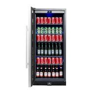 KingsBottle 450 Can Beverage Cooler, Stainless Steel with Glass Door N3