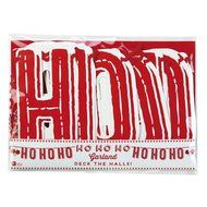 Talking Tables Ho Ho Ho Christmas Garland, 3m, Red N3