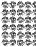 Glitter Ball 30 x 1.3&quot; Icing cupcake toppers PRECUT - Ready to use (5 - 10 BUSINESS DAYS DELIVERY FROM UK N2
