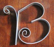 Hortense B. Hewitt Wedding Accessories Metal Scroll Cake Top, Letter M, 5-Inch Tall N10